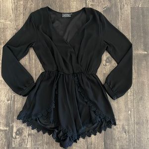 ASTR Black Romper